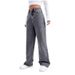 Women's Clothing Tall Women's High Waist Jeans - Comfortable Stretch Denim Pants For Work & Casual Wear (Grey, Sizes 25-32, Loose Fit, Cotton Blend)_mkmklike.com