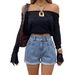 Women's High-Waisted Distressed Denim Shorts – Retro Raw Hem & Rolled Cuff (S-Xl, Light Blue, 90% Cotton)_mkmklike.com