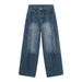 EF JEANS | 2023 New American Retro Wide-leg Pants Men's Trendy Brand Design Sense Niche Jeans High Street Pants_mkmklike.com