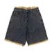 Men's Clothing American Raw Edge Denim Shorts For Men Summer Washed Distressed Tassel Design Straight Leg Five Point Mid Length Pants_mkmklike.com