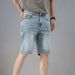 Men's Vintage Washed Denim Shorts - Lightweight Summer Casual Cargo Shorts With Distressed Details_mkmklike.com