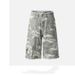 Men's Style Washed Loose Wide Leg Casual Shorts Camouflage Pocket Workwear Cropped Pants_mkmklike.com