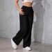 Women's High Waist Wide Leg Jeans - Vintage Washed Black Straight Loose Fit Trousers, Slimming Staple For Casual & Streetwear_mkmklike.com