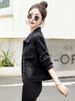 Chicco Black Short Denim Jacket For Women, Spring And Autumn New Loose Fit Versatile Casual Slimming Top_mkmklike.com