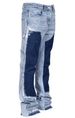 Men's Japanese Vintage Washed Jeans - 65% Cotton Straight-Leg Denim Pants (Black-Gray/Deep Blue, S-XL)_mkmklike.com
