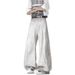 Distressed Dirty White Washed Vintage Jeans – Relaxed Straight-Leg Baggy Denim Pants For Men & Women | High Street Retro Streetwear_mkmklike.com