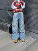 Men's Clothing European And American Style Loose Wide-leg Jeans, Street Trendy Washed Retro Loose Men's Jeans, Trendy Brand Wide-leg Pants_mkmklike.com