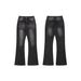 Men's Clothing Cleanfit Men's Slim Fit Stretch Jeans Style Slightly Flared Textured Washed Retro Trousers For Spring And Autumn_mkmklike.com