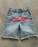 Men's Retro Washed Loose Shorts American Street Style Mid Waist Bleached Pattern Softener Fabric Slight Stretch Spring Autumn Summer Jeans_mkmklike.com