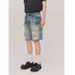 Men's Clothing Summer Denim Shorts Trendy High Street Casual Distressed Loose Straight Leg Mid-Length 5/8_mkmklike.com