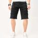 Men's Clothing High Street New Straight Shorts Trendy Patch Raw Edge Shorts Loose Casual Jeans_mkmklike.com