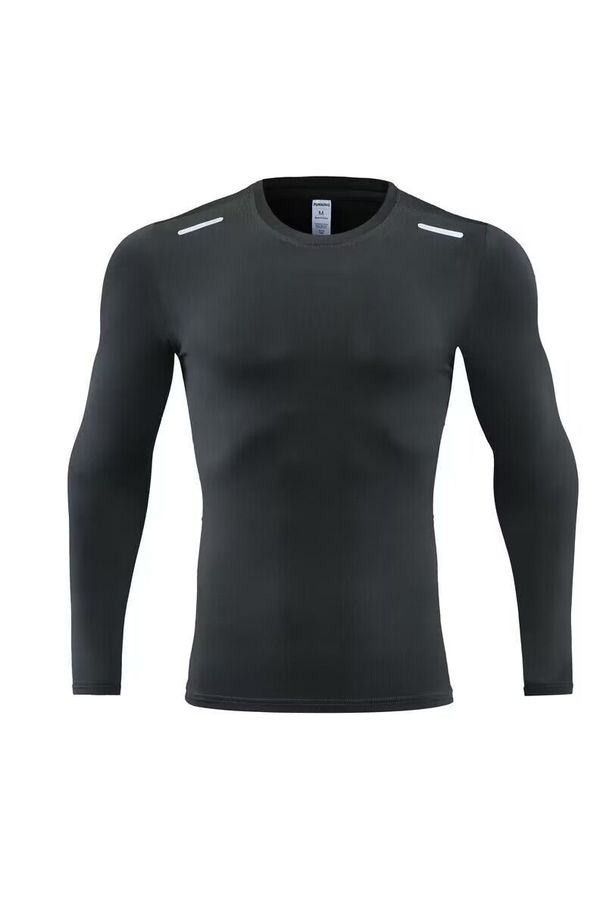 Men's Clothing Long-Sleeved Tights Breathable High-Elastic Quick-Drying Tops Running Fitness Training Clothes Sports Long Sleeves_mkmklike.com