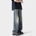 American Retro Blue Jeans Men's Spring Trendy Brand Loose Cleanfit Tall Micro-pull Pants Casual Long Pants_mkmklike.com