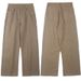 Xxbro # 2025 Summer New Minimalist Coffee Jeans Men's Trendy Versatile Loose Straight Wide Leg Pants_mkmklike.com