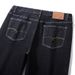 Extra Large Size Men's Clothing New Solid Color Embroidered Versatile Jeans Men's Printed Bottom Business Fat Denim Trousers Men_mkmklike.com