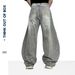 Trendy High Street Distressed Denim Pants With Splatter Paint & Ripped Details - Oversized Wide Leg Jeans For Men & Women (S-XXL)_mkmklike.com
