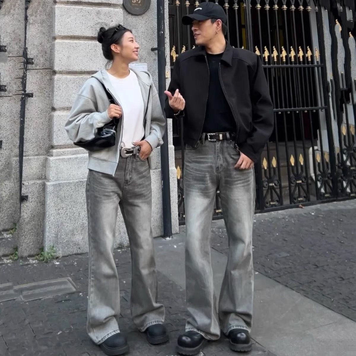 Men's Clothing Vintage Washed Denim Jeans For Women, High Waist Flared Bootcut Pants, Comfortable Cotton Stretch Casual Trousers, Classic Retro Blue_mkmklike.com