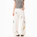 Retro Floral Embroidered Cargo Pants Loose Fit Slimming Wide Leg Denim Trousers For Men And Women Autumn Style Casual Cotton Jeans_mkmklike.com