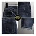 Men's Dark Blue Denim Shorts Trendy High Street Retro Washed Simple Five Point Korean Style Slim Fit Mid-Length Pants_mkmklike.com