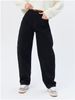 "Russian-Style Wide Leg Jeans For Women – Classic Black High-Waisted Denim Pants (Size 25-32, Comfort Stretch Fit)"_mkmklike.com