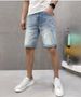 Men's Clothing American Retro Classic Color Casual Loose Straight Light Denim Shorts Summer Trend_mkmklike.com