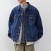 Men's Clothing Loose Silhouette Drop Shoulder Denim Jacket Trendy Casual Cityboy Washed Workwear Jacket_mkmklike.com