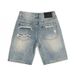 Men's Distressed Straight-Leg Denim Shorts Vintage American Style Relaxed Fit Comfortable_mkmklike.com