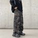 LKTM Men's Camouflage Cargo Pants Trendy Retro Straight Leg Wide Leg Floor Length Trousers For Men And Women_mkmklike.com