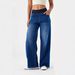 ELLE Cross-Border Autumn Elastic Washed New 2025 High Waist Wide Leg Jeans For Women_mkmklike.com