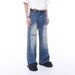Distressed Raw Hem Relaxed Fit Straight Leg Jeans For Men & Women - High Street Hip Hop Denim Pants With Mid Rise_mkmklike.com