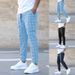Men's Clothing 2025 New Plaid Casual Pants Fashion Men's Casual Pants Rope Pants_mkmklike.com