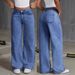 Women's High-Waisted Straight Leg Jeans plus Size Casual Loose Trousers Sweet And Spicy Style Cross-Border E-Commerce_mkmklike.com