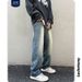 LKTM Wear # American Loose Wide Leg Jeans Men's Trendy Brand Street Hip Hop Straight Long Pants_mkmklike.com