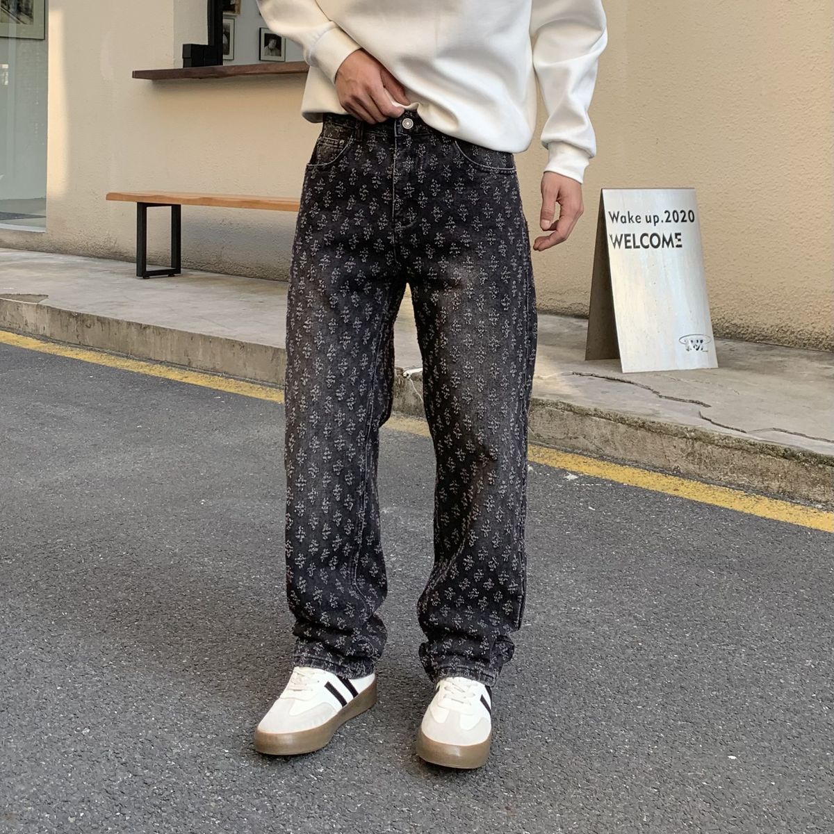 Men's Clothing Jeans Men's Summer Trendy Loose Straight Washed Casual Pants Men's Wear Thin_mkmklike.com