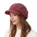 Hot Sale Womens Winter Bonnet Girls Cable Knitted Warm Newsboy Cabbie Beret Cloche Casual Bucket Bowler Hat Skull Beanie With_mkmklike.com