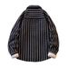 Retro Color Blocked Striped Denim Shirt, Loose And Versatile Shirt Jacket For Men_mkmklike.com