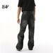 EF JEANS | 2025 Spring New American Casual Wash Pattern Heavy Industry White Fashionable Jeans Men And Women_mkmklike.com