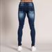 Cross-Border Exclusive New Ripped European And American Hot-Selling Long Pants Men's Skinny Jeans_mkmklike.com