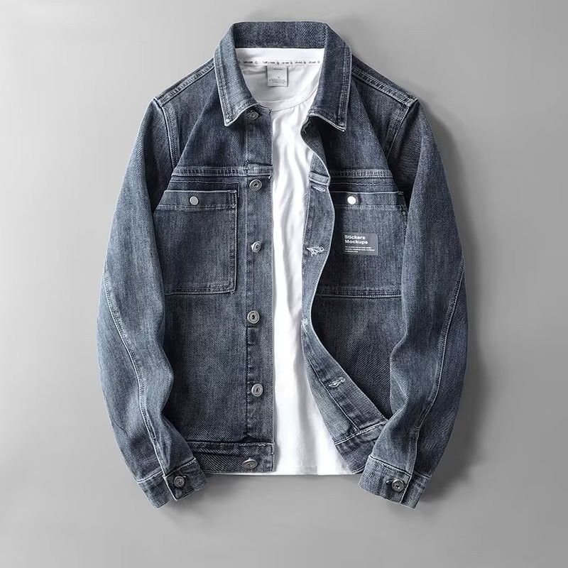 Men's Clothing New Spring And Summer Men's Denim Jacket Retro Handsome Korean Jacket Men's Casual Spring And Autumn Style Trendy Denim Jacket_mkmklike.com