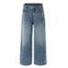 American High Street Washed Faded Loose Jeans For Men Cleanfit Pocket Design Cargo Wide Leg Pants_mkmklike.com