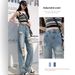Ripped Wide-leg Jeans Women, Loose Fit, New Thin Style For Summer 2025, High-waisted, Drapey, Petite, Floor-length_mkmklike.com