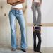 High-Waisted Flared Jeans for Women European And American Style Summer New Denim Clothing_mkmklike.com
