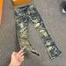 Vintage Embroidered Flare Jeans – High Waisted Distressed Denim With Boho Patchwork & Raw Hem (S-3XL)_mkmklike.com