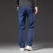 Winter Quality Lamb Wool Thermal Jeans Men's Fleece Thickened Straight Jeans Men's Fat Plus Size Pants_mkmklike.com