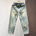 Men's Retro Washed Distressed Wide Leg Jeans Loose Straight Fit Curved For Spring And Autumn_mkmklike.com
