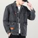 Pulse Pulse 2025 New Spring Autumn Denim Japanese And European Style Casual Multi-Pocket Workwear Loose Plus Size Men's Jacket_mkmklike.com