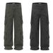 Men's Clothing Spring and Autumn functional high street drape brand cool street jeans multi pocket workwear_mkmklike.com