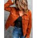 Women's Clothing Jacket Fashion Solid Color Slim Lapel Ladies Casual Warm Coat_mkmklike.com