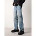 New Spray-Paint Washed Jeans – Men’s Oversized Straight-Leg Streetwear Pants | Light Wash Distressed Denim (Blue, S-3XL)_mkmklike.com