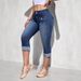 Women's Clothing High Waisted Stretch Denim Capri Pants For Women Spring Summer For Formal & Casual For Women_mkmklike.com